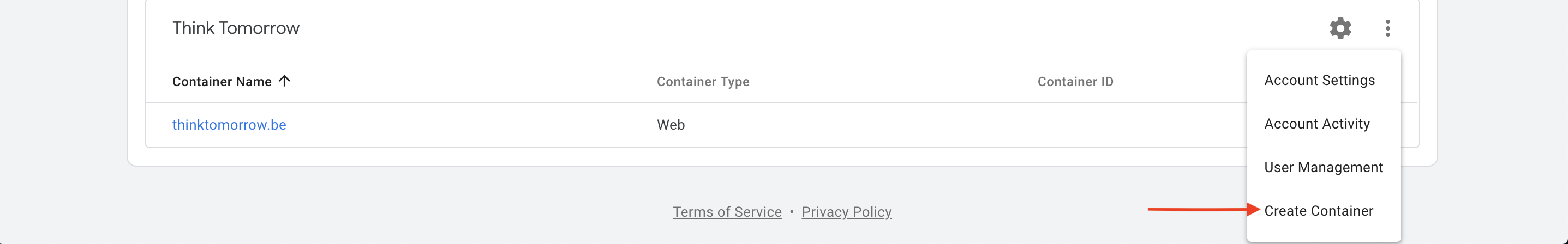 Create Container