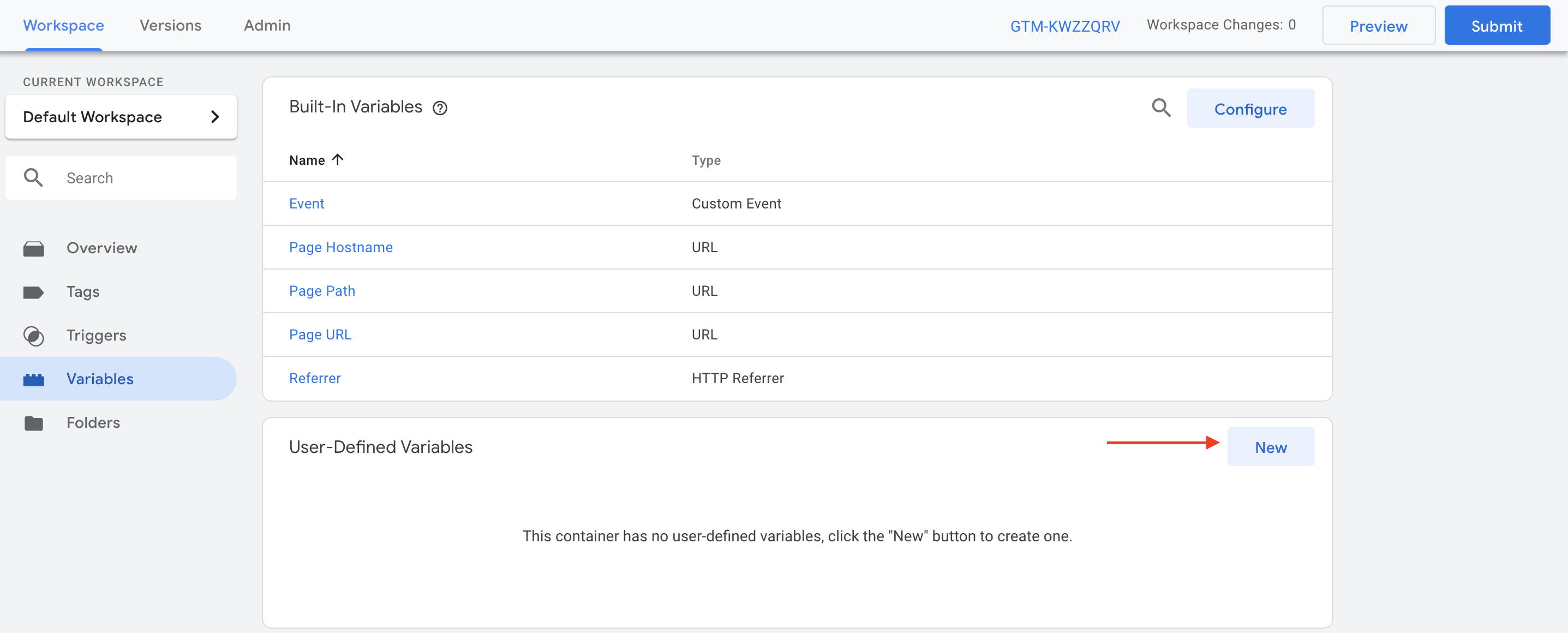 create Variable